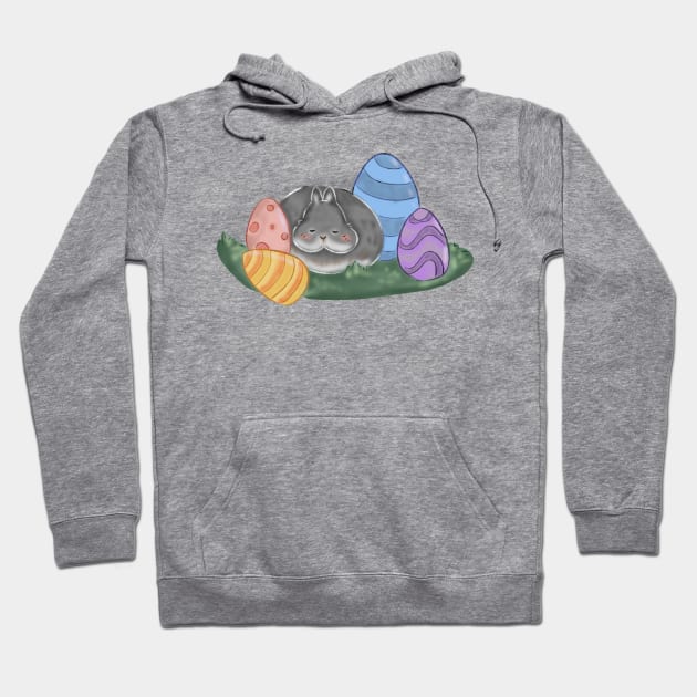 Sleeping Rabbit with the eggs Hoodie by GambarGrace